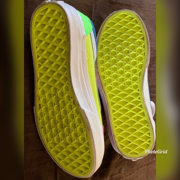 Vans Shoes Vans Old Skool Kids Neon Colorblock Skate Shoe Poshmark